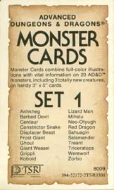 Monster Cards: Set 1